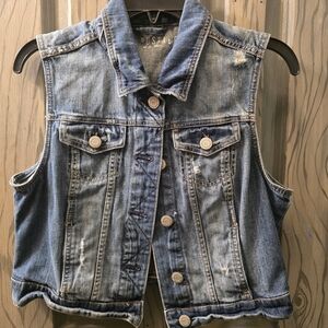Aeropostale Distressed Blue Denim Vest for Kids
